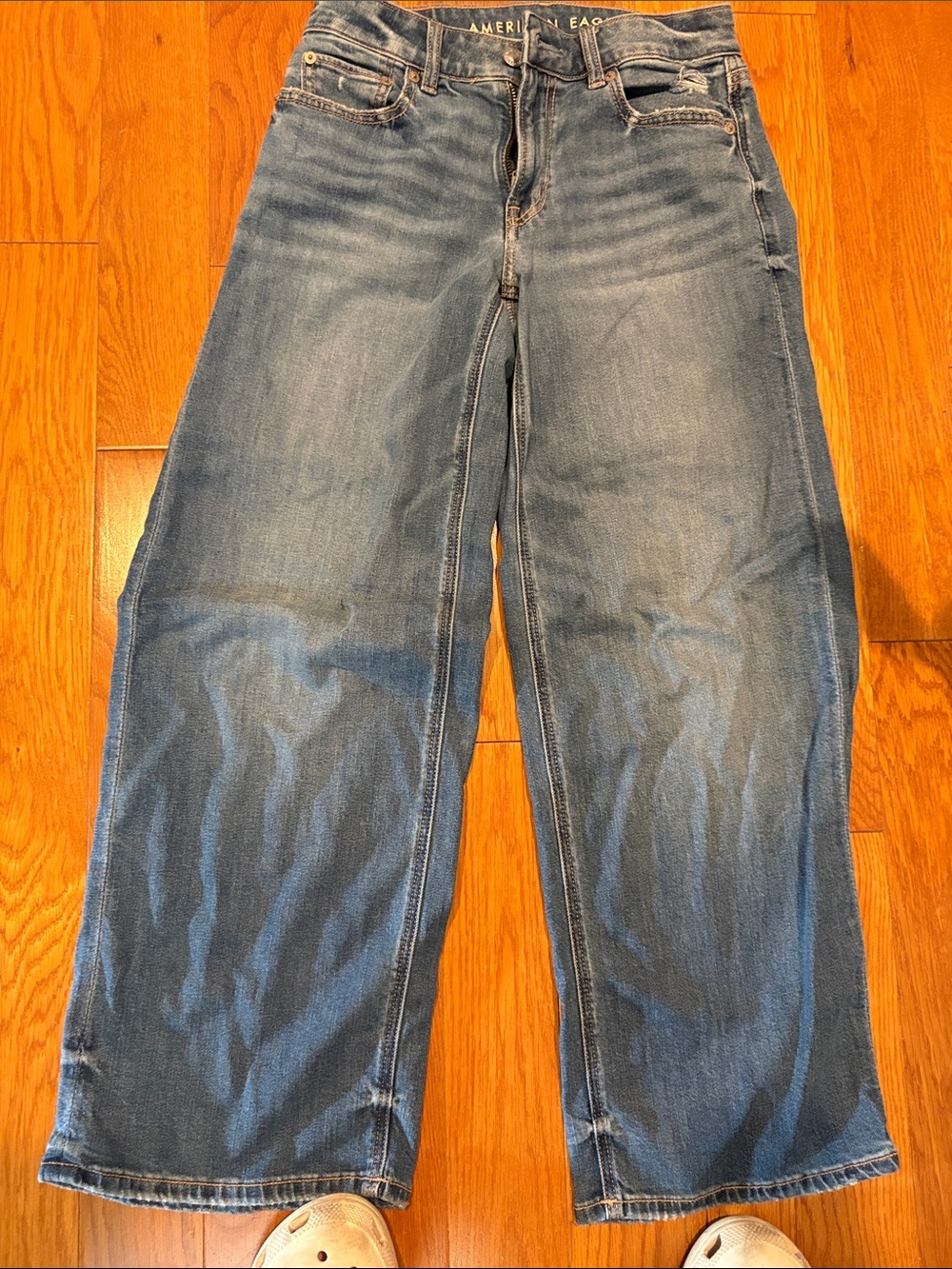 American Eagle Outfitters Wide Leg Blue Jeans